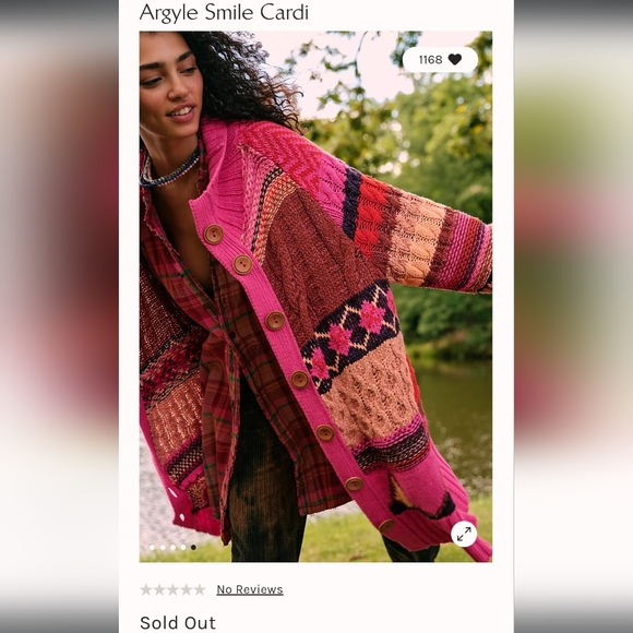 Free People - Argyle Smile Cardigan - Picture 10 of 10
